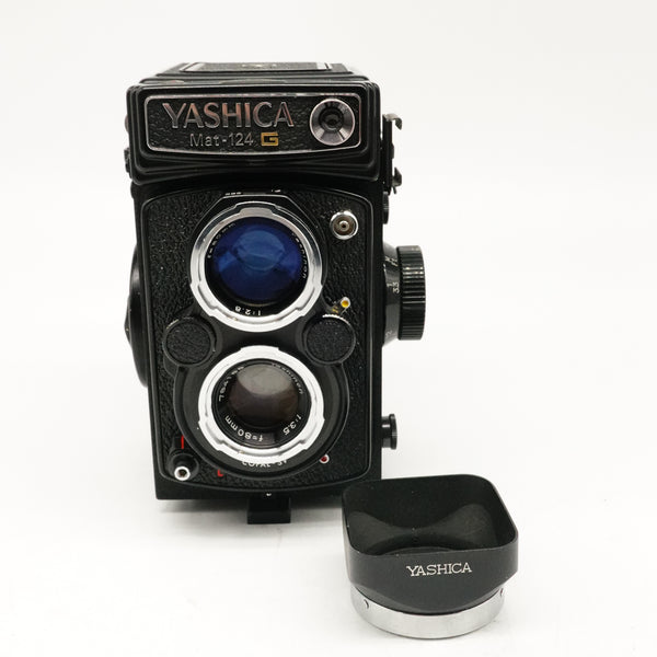 Pre-Owned Yashica MAT 124G 6x6 TLR Film Camera With 4x Filters, Case, Hood, Boxed Telephoto Lens SN: 2021596 (Second Hand)