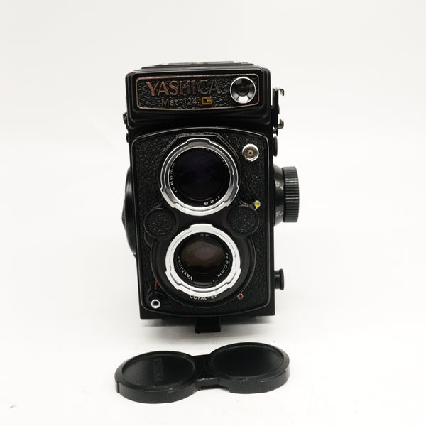 Pre-Owned Yashica MAT 124G 6x6 TLR Film Camera With 4 x Filters, Telephoto lens, Case, Viewfinder, Rope Strap Strap SN: 6052178 (Second Hand)