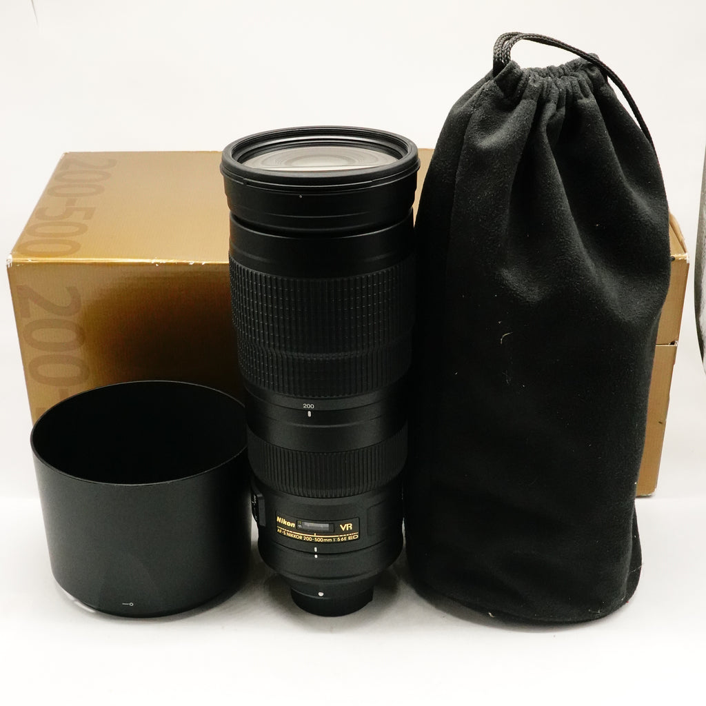 Pre-Owned Nikon AF-S NIKKOR 200-500mm f/5.6E ED VR Lens With Box Tripod Collar Caps & Hood SN: 2109909 (Second Hand)