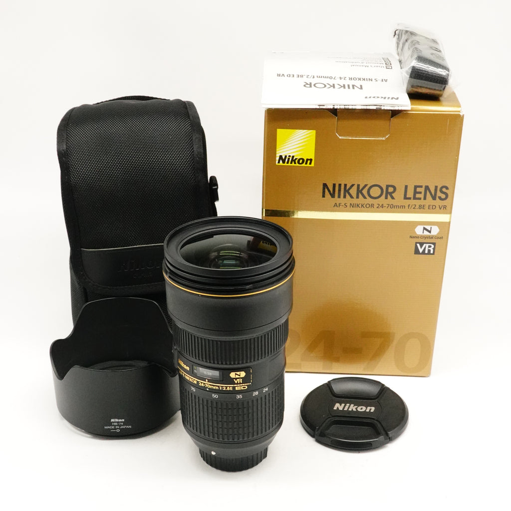 Pre-Owned Nikon AF-S NIKKOR 24-70mm f/2.8E ED VR Lens With Box & All Accessories SN: 2150809 (Second Hand)