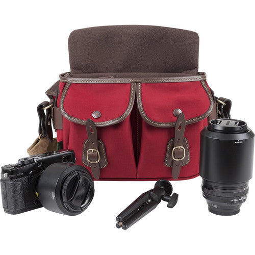 Billingham Hadley Small Pro Camera Bag - Burgundy Canvas / Chocolate Leather