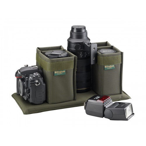 Billingham 307 Camera Bag - Sage FibreNyte / Chocolate Leather