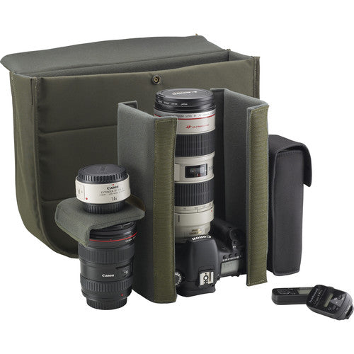 Billingham Hadley Large Camera Bag - Sage FibreNyte / Chocolate Leather