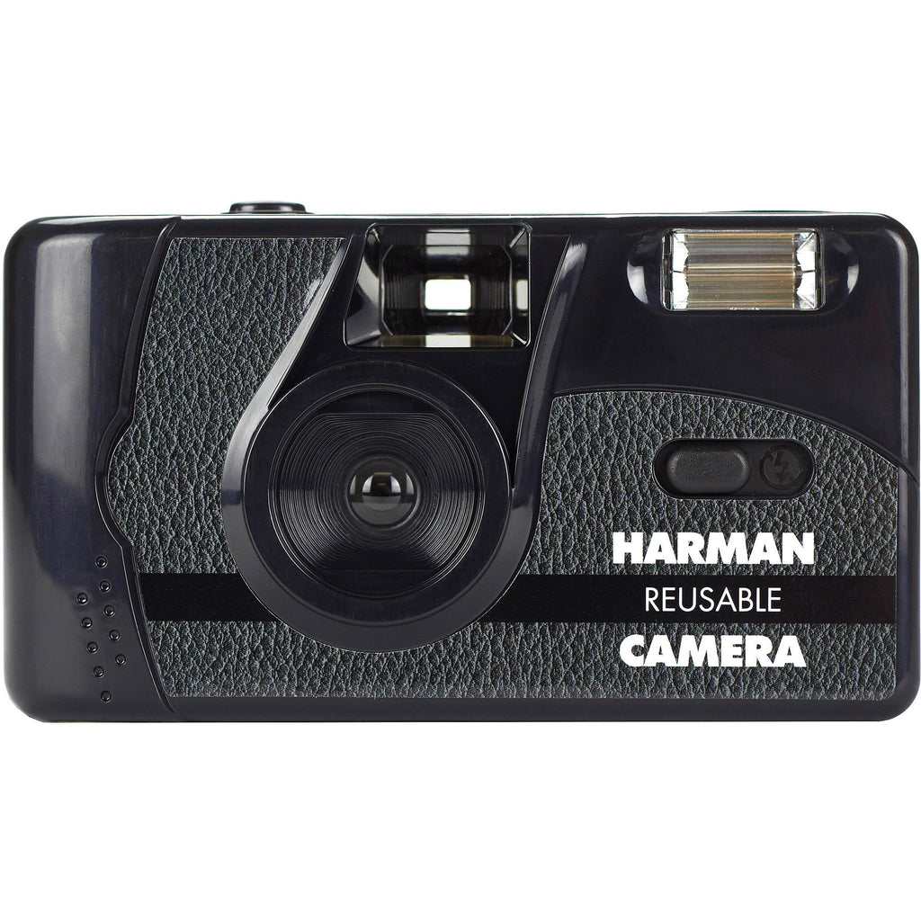 Harman Reusable 35mm Camera with Flash - Includes 2 Rolls Kentmere Pan 400 B&W Film