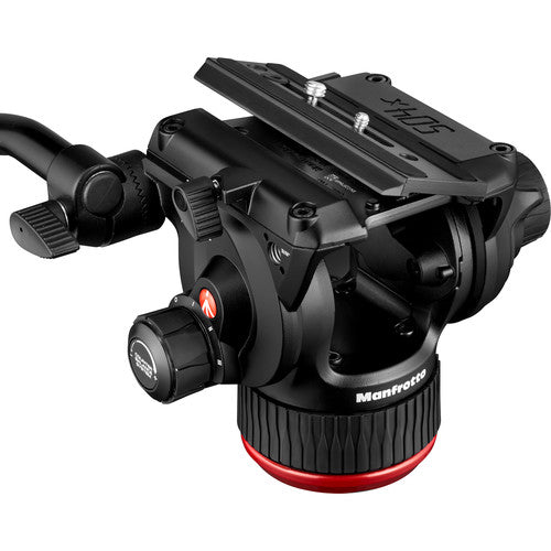 Manfrotto 504X Fluid Video Head + Twin Leg Carbon Fiber Tripod - Middle Spreader