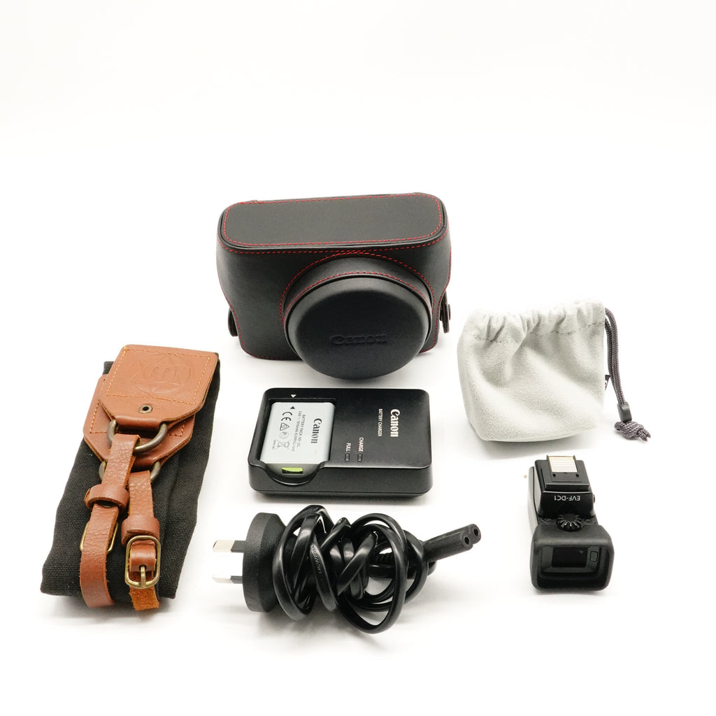 Pre-Owned Canon  G1XMKII With Case, Strap, EVF, Charger & 2x Battery & Genuine Leather Case SN: 835050000323 (Second Hand)