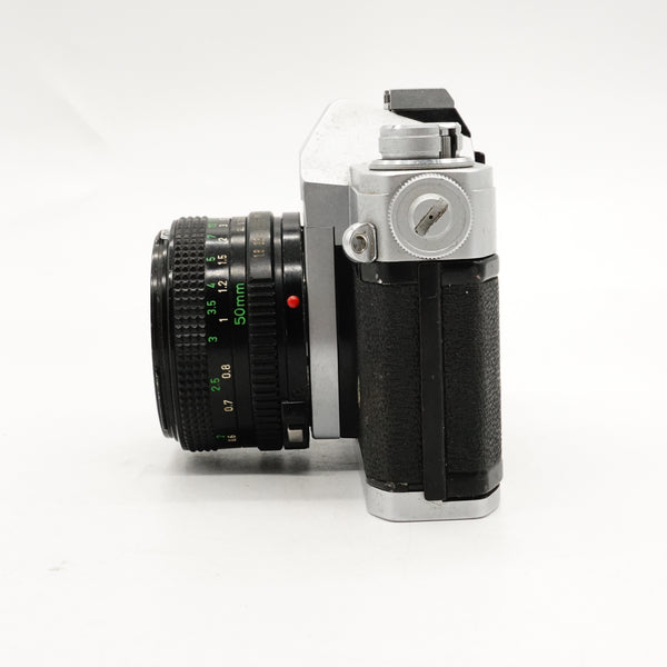 Pre-Owned Canon FTb QL 35mm SLR With 50mm f/1.8 Lens SN: 672305 (Second Hand)