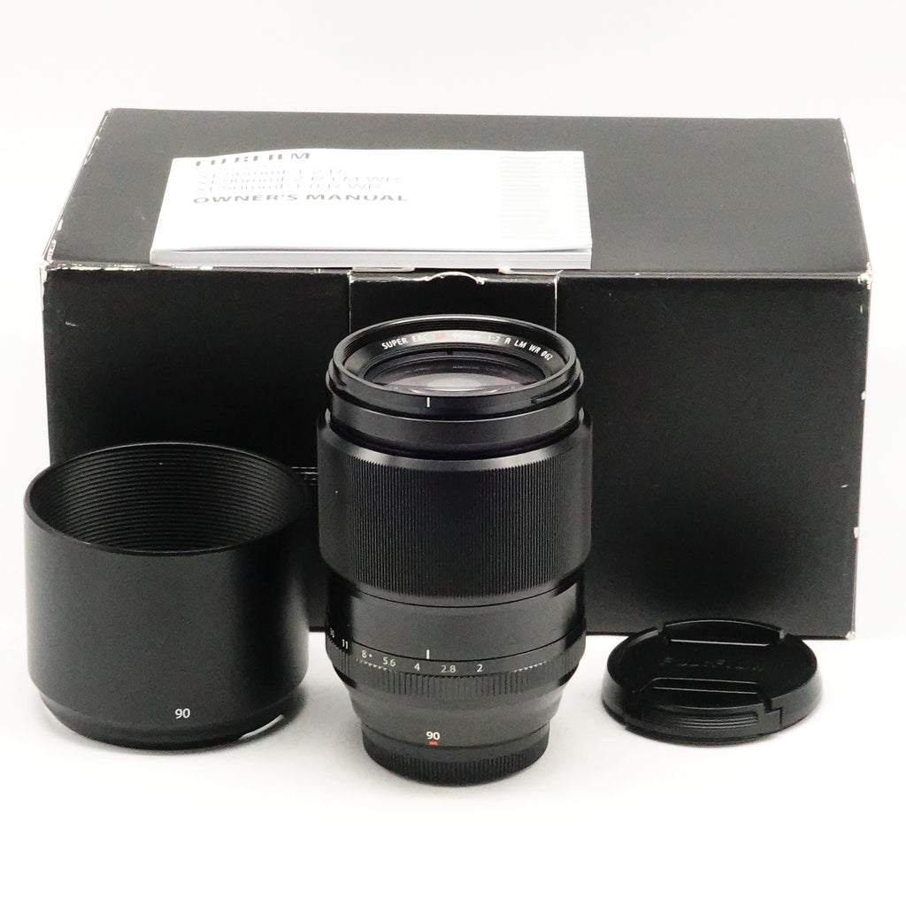 Pre-Owned FUJIFILM XF 90mm f/2 R LM WR Lens With Box, Hood, F&R Caps SN: 2BC00829 (Second Hand)