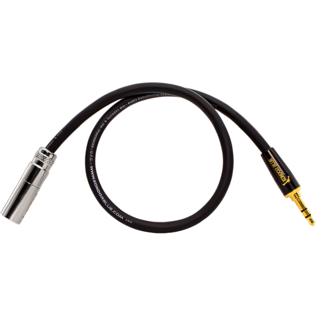 Kondor Blue Mini-XLR Male to 3.5mm Stereo Mini Cable (12")