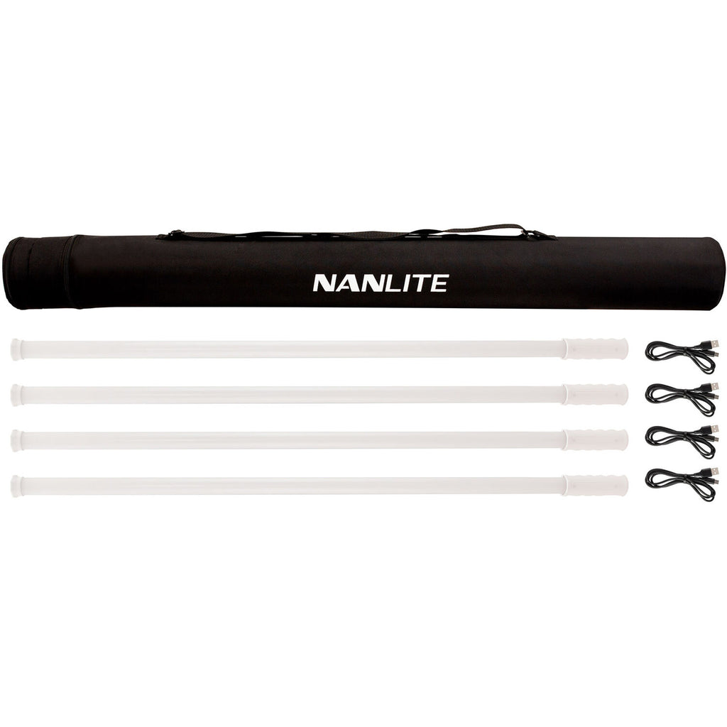 Nanlite PavoTube T8-7X RGB LED Pixel Tube Light (3ft, 4-Light Kit)