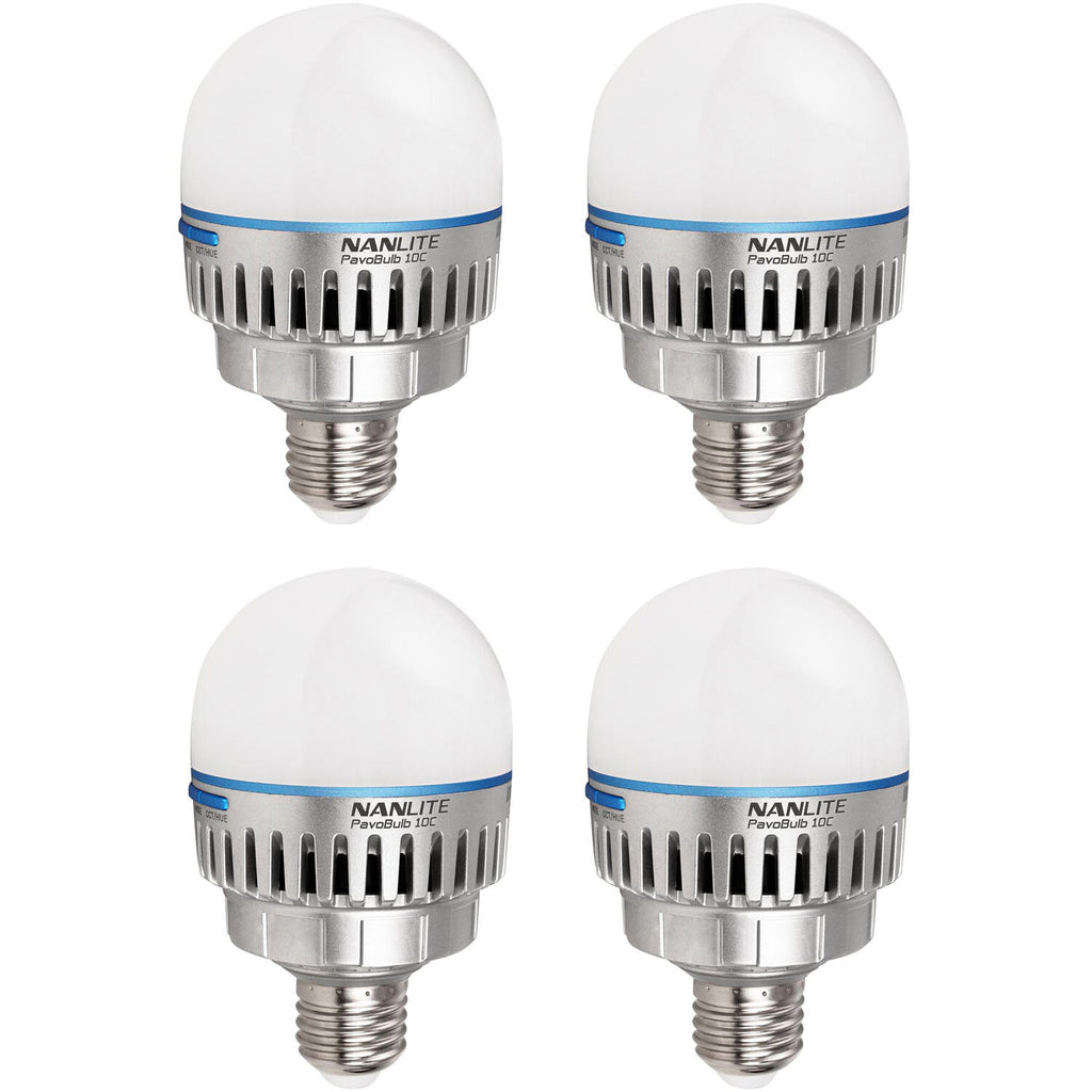 Nanlite PavoBulb 10C Bi-Colour RGBWW LED Bulb (4-Light Kit)