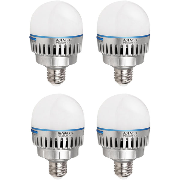 Nanlite PavoBulb 10C Bi-Colour RGBWW LED Bulb (4-Light Kit)