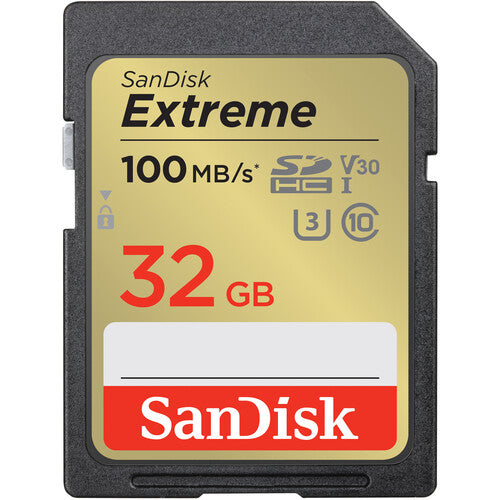 SanDisk Extreme 32GB UHS-I V30 SDXC Card - 180MB/s
