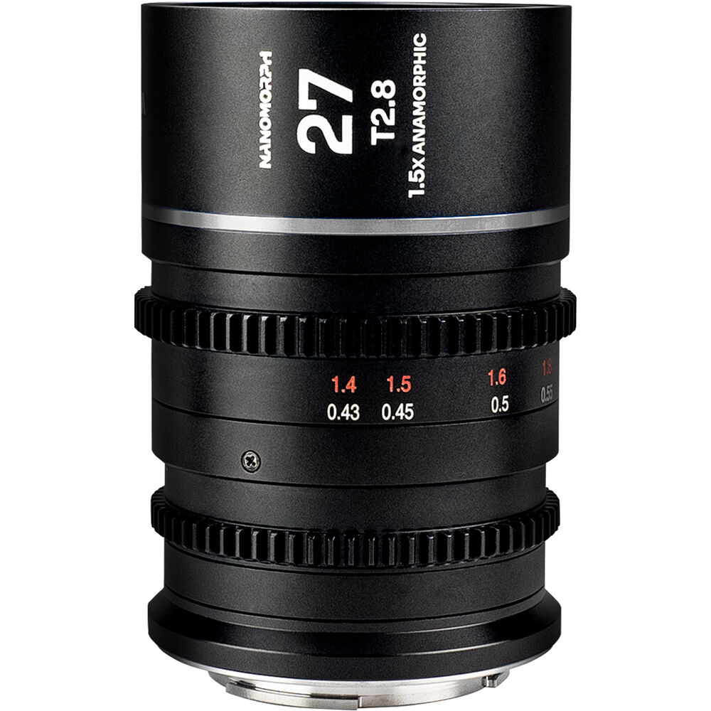 Laowa Nanomorph 27mm T2.8 1.5x S35 Anamorphic Lens (Leica L, Silver Flare)