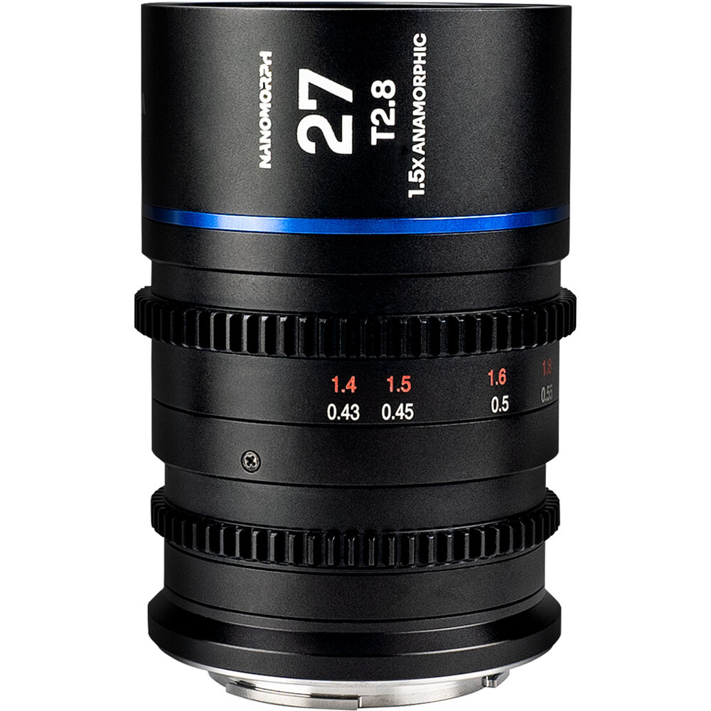 Laowa Nanomorph 27mm T2.8 1.5x S35 Anamorphic Lens (Leica L, Blue Flare)