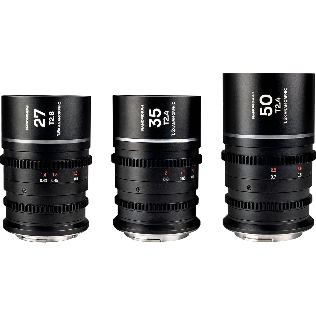 Laowa Nanomorph S35 Anamorphic Prime 3-Lens Bundle (Nikon Z, Silver Flare)