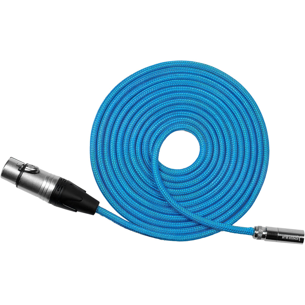 Kondor Blue Mini-XLR to XLR Female Cable for BMPCC 6K Pro & Canon C70 (Blue, 3m)