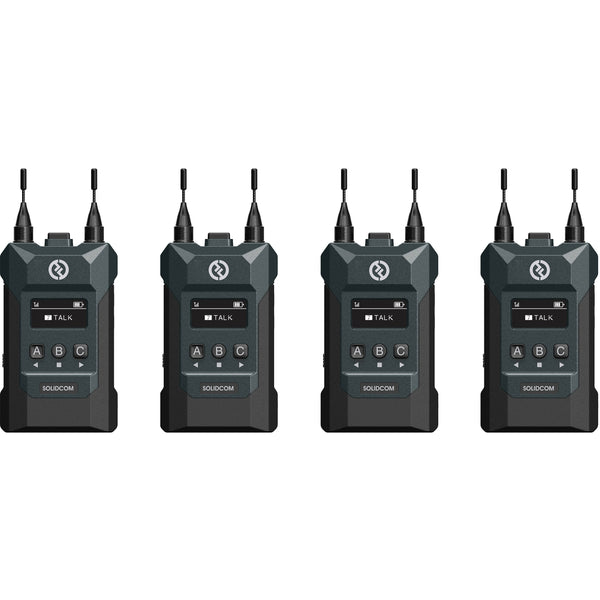 Hollyland Solidcom M1 Full-Duplex Wireless Intercom Solution (4 Beltpacks)