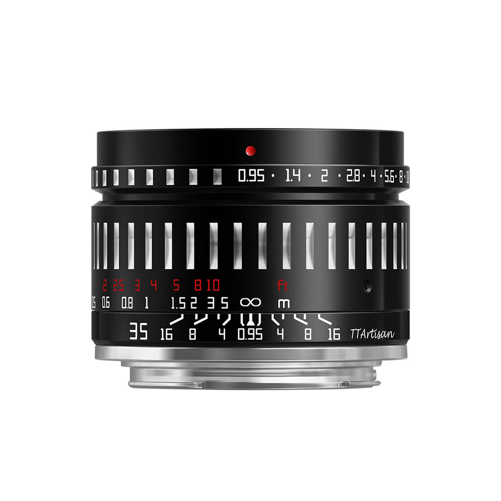 TTArtisan 35mm f/0.95 Lens for Sony E Mount (APS-C) (Black with Silver)
