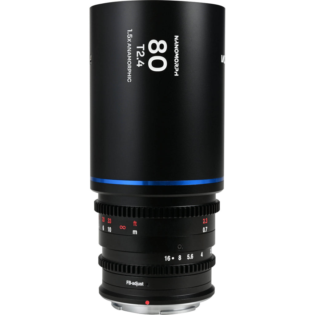 Laowa Nanomorph 80mm T2.4 1.5x S35 Anamorphic Lens (FUJIFILM X, Blue Flare)