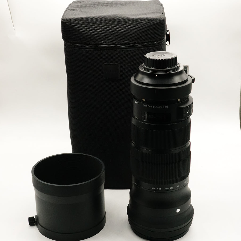 Pre-Owned Sigma 120-300mm f/2.8 DG Sport F-Mount With Hood, Caps & Case SN: 51418548 (Second Hand)