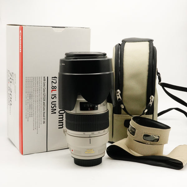 Pre-Owned Canon  EF 70-200mm f/2.8L USM Lens With Box, Hood, Bag, Neoprene Cover SN: 00576736 (Second Hand)
