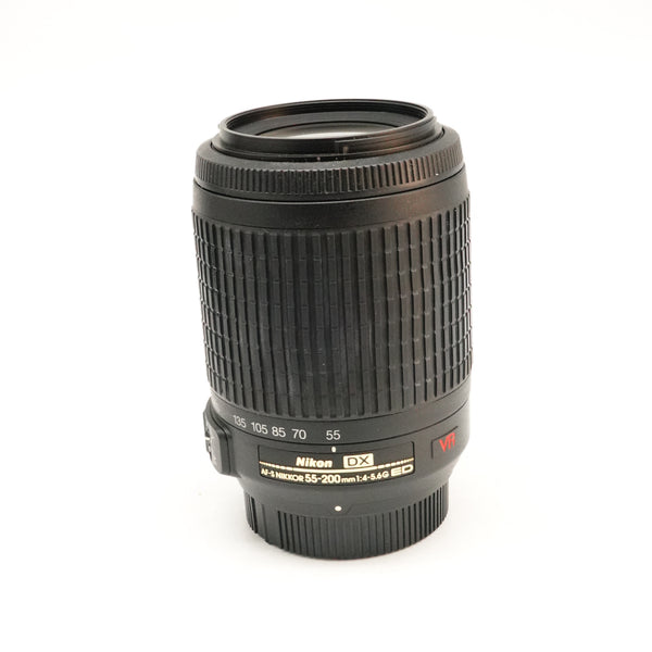 Pre-Owned Nikon NIKKOR DX 55-200mm f/4-5.6 ED G VR With Caps, Hood, Pouch, Manual SN: 332111 (Second Hand)