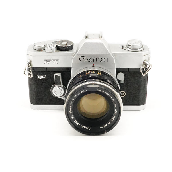 Pre-Owned Canon FT QL & FL 50mm f/1.4 Lens (Series I) 63850 With Case, Caps, SN: 152260 (Second Hand)