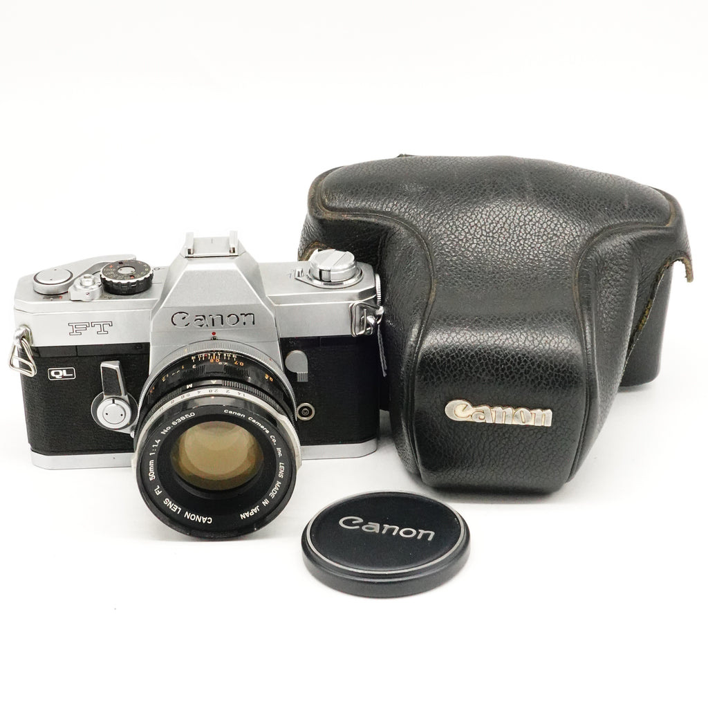 Pre-Owned Canon FT QL & FL 50mm f/1.4 Lens (Series I) 63850 With Case, Caps, SN: 152260 (Second Hand)