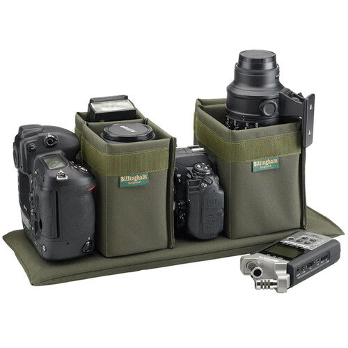 Billingham 445 MKII Camera Bag - Black FibreNyte / Black Leather