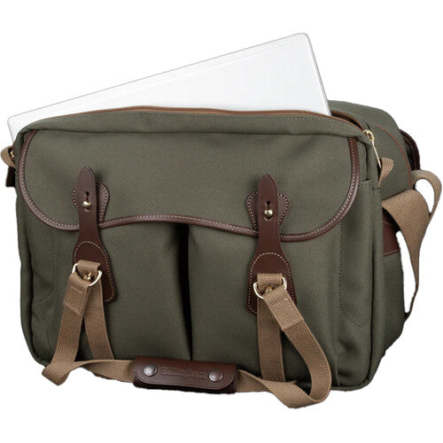 Billingham 445 MKII Camera Bag - Sage FibreNyte / Chocolate Leather
