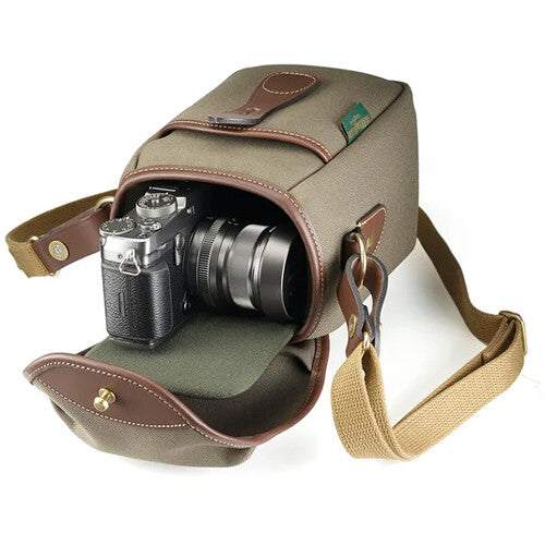 Billingham 72 Camera Bag - Sage FibreNyte / Chocolate Leather