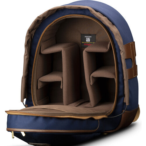 Billingham 25 Rucksack Camera Bag - Navy Canvas / Chocolate Leather