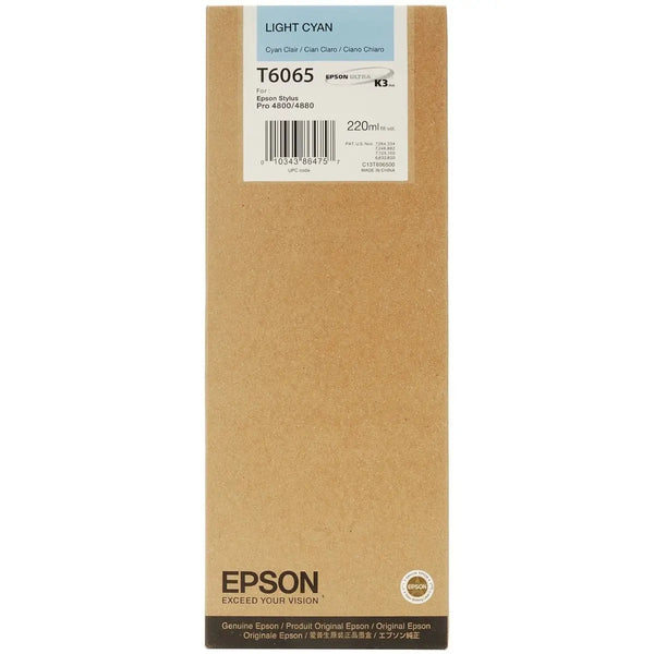 Epson T6065 UltraChrome K3 Light Cyan Ink Cartridge (220 ml)