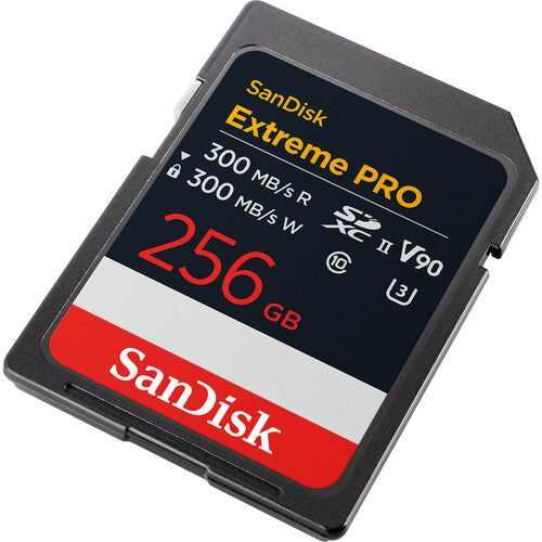 SanDisk Extreme PRO 256GB UHS-II V90 SDXC Card - 300/300MB/s