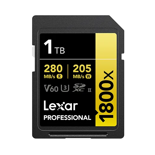 Lexar Professional 1800X SDXC UHS-II V60 SD Card