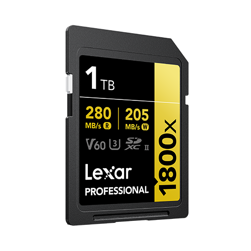 Lexar Professional 1800X SDXC UHS-II V60 SD Card