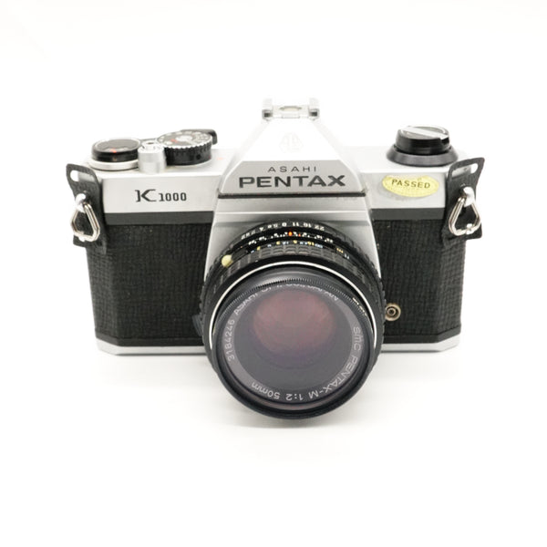Pre-Owned Pentax K1000 With SMC Pentax-M 50mm f/2, Strap  3184246, Manual SN: 7886565 (Second Hand)