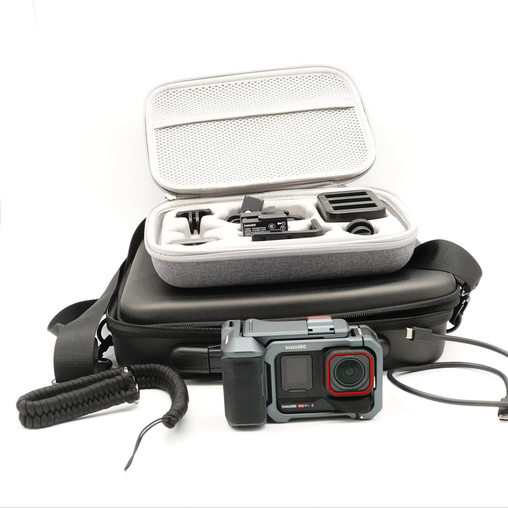 Pre-Owned Insta360 Ace Pro 2 Action Camera Battery Bundle With Tilta Cage, 3x battery, 2x Case, L Bracket, Triple Charger, Mount Adaptors SN: 41257338 (Second Hand)