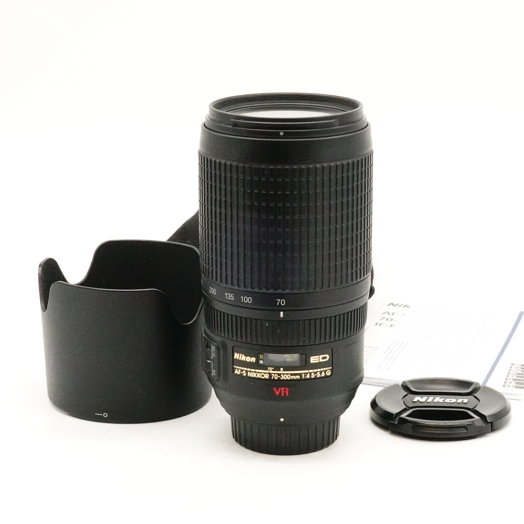Pre-Owned Nikon AF-S NIKKOR 70-300mm f/4.5-5.6G IF-ED VR Lens With F&R Caps, Hood SN: 2924441 (Second Hand)