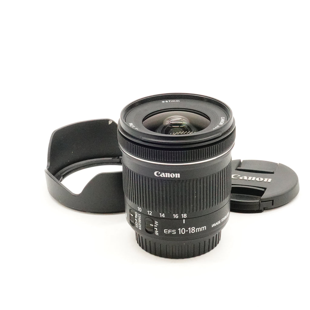 Pre-Owned Canon EF-S 10-18mm f/4.5-5.6 IS STM Lens With F&R Caps, Hood SN: 2102001485 (Second Hand)