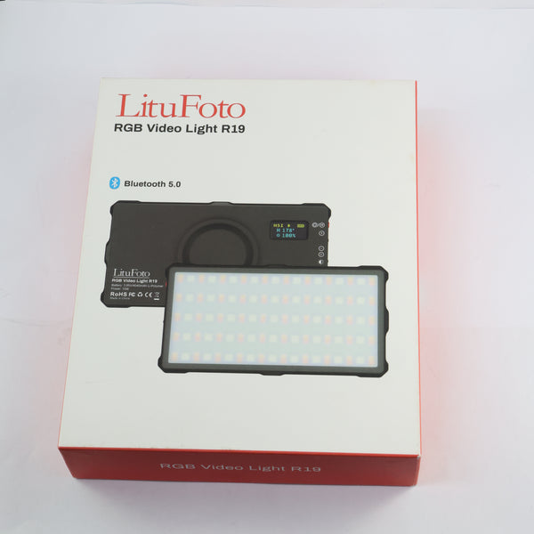 Pre-Owned Litufoto R19 RGB Video Light - In Box with Hot Shoe Mini Ball Head (Second Hand)