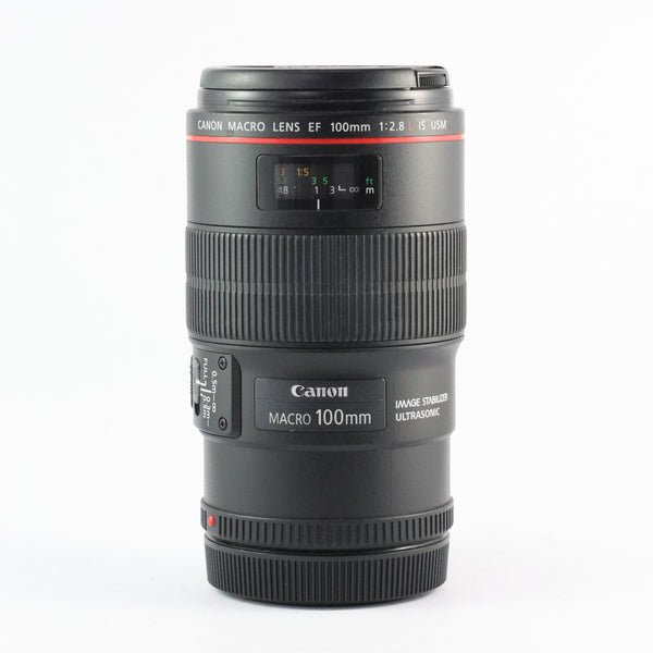 Pre-Owned Canon EF 100mm f/2.8L IS Macro USM Lens with Caps SN: 2141671 (Second Hand)