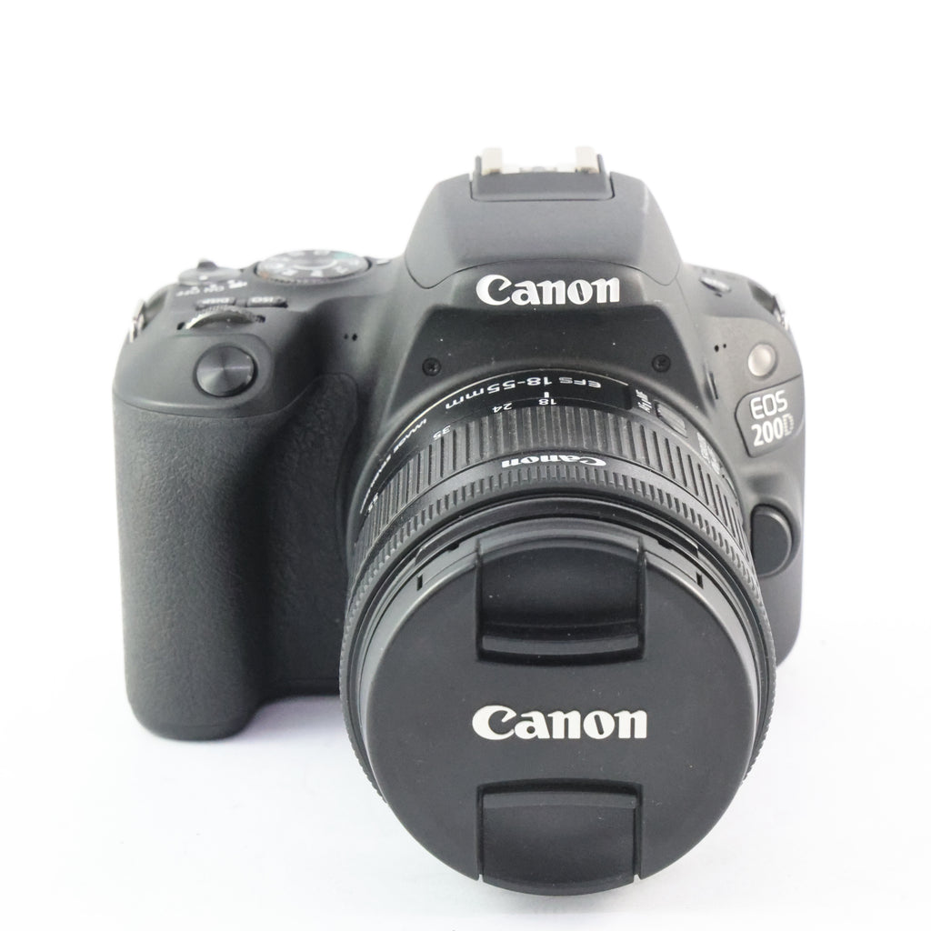 Pre-Owned Canon EOS 200D/15-55 IS Kit W/ strap, battery, charger, lens cap SN: 195072014826/7122018057 (Second Hand)