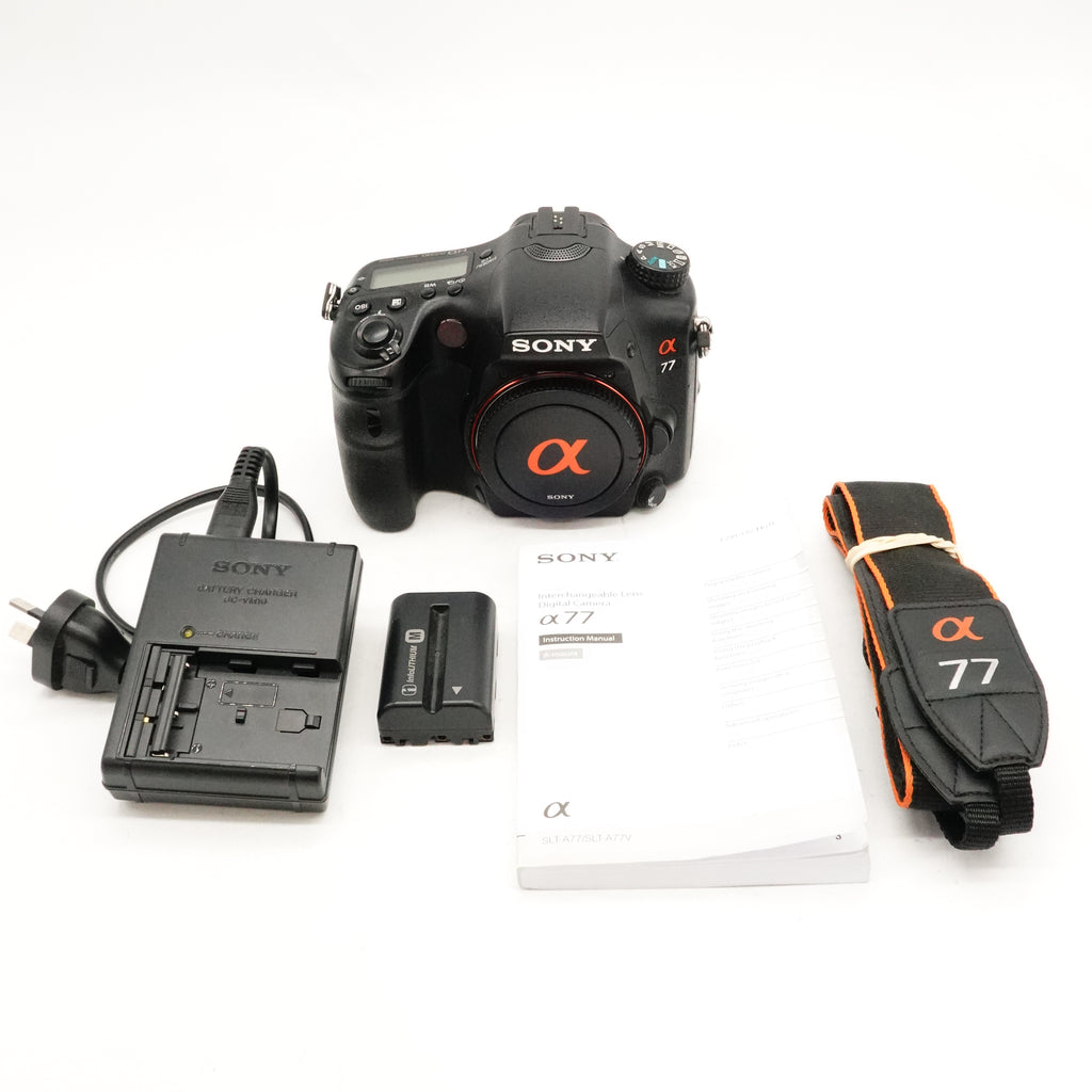 Pre-Owned Sony A77 DSLR Body with Charger, Battery, Caps, Strap & Manual SN: 0430638 (Second Hand)