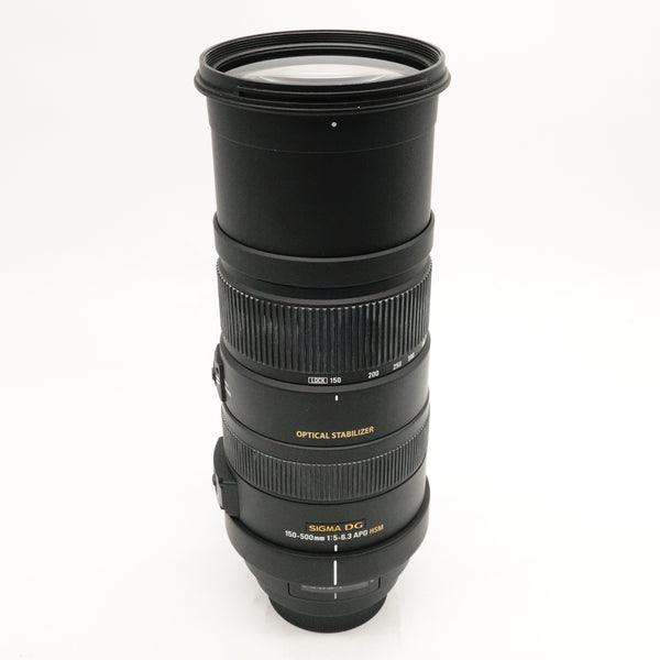 Pre-Owned Sigma 150-500mm f/5-6.3 APO DG HSM OS (For Sony A Mount) With Caps, Case, Collar & Hood SN: 13402475 (Second Hand)