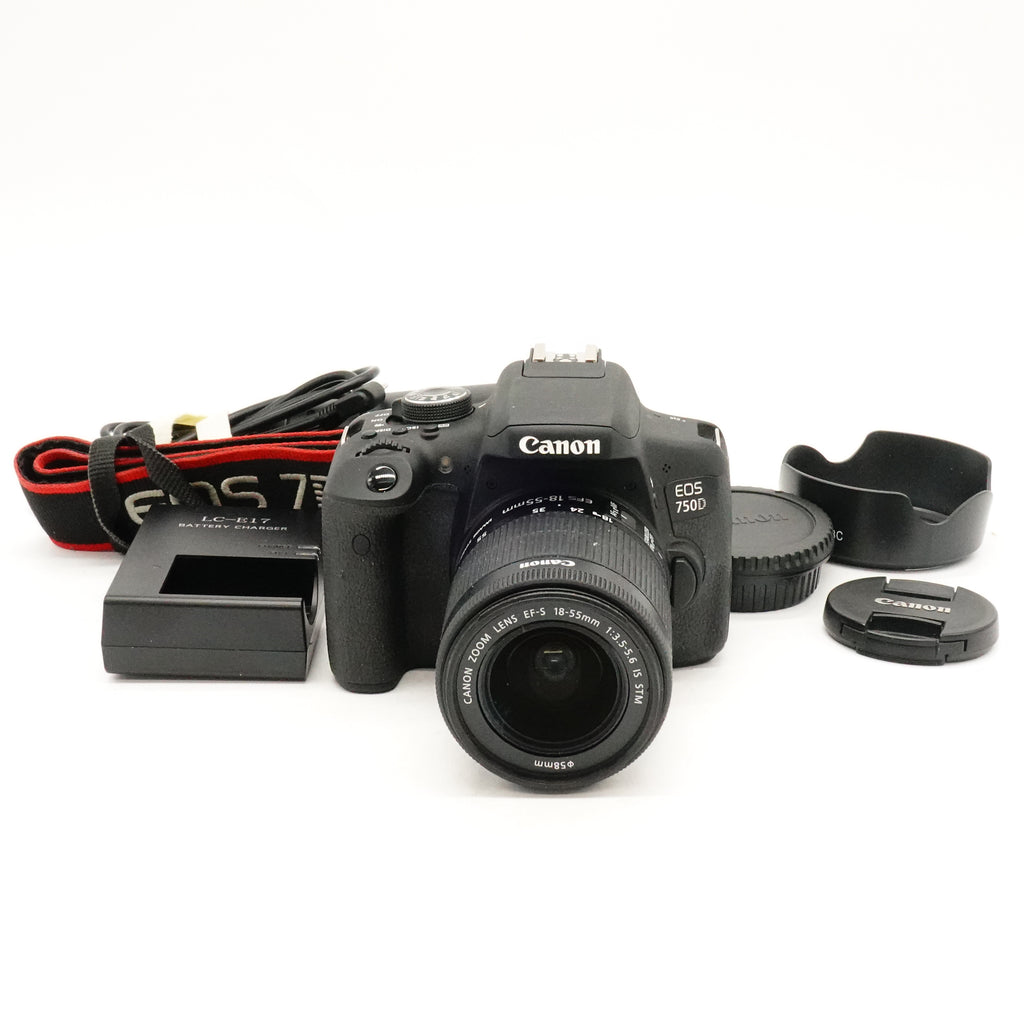 Pre-Owned Canon 750D + 18-55mm Lens Kit With Body Cap, Battery, Charger SN: 058022005776 (Second Hand)