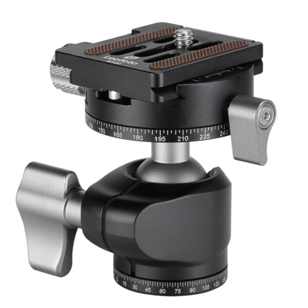 Leofoto LH-25R 25mm Low Profile Ball Head with Panning Clamp and NP-50 Plate