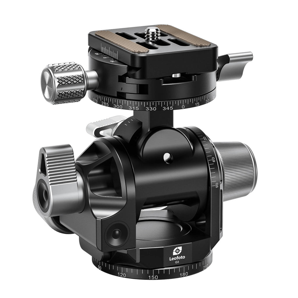Leofoto G3 50mm 3-Axis Geared Head with BPL-50N Plate