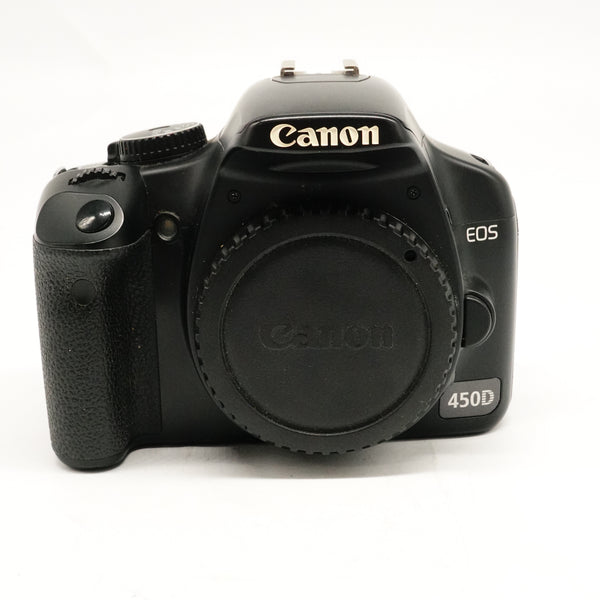 Pre-Owned Canon EOS 450D Body + 18-55mm Lens Strap, Caps, Manual Battery & Charger 0780269170 (Second Hand)